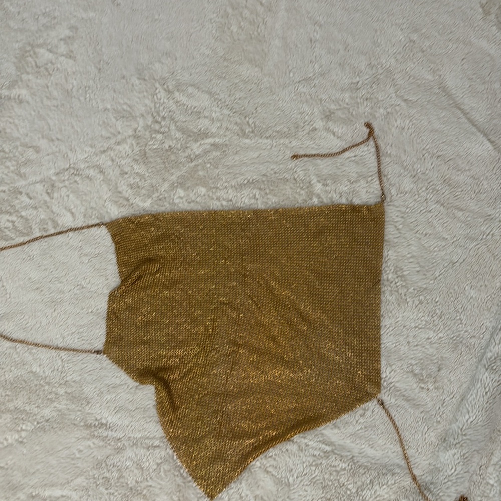 Chainmail Top. Holly Luxe Diamanté Top - Gold Iridescent - Picture 10 of 16